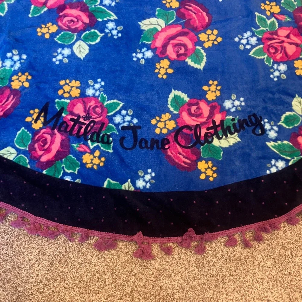 Matilda Jane Sweet Sunshine Rose Round Beach Towel and Matching Tote Bag 60